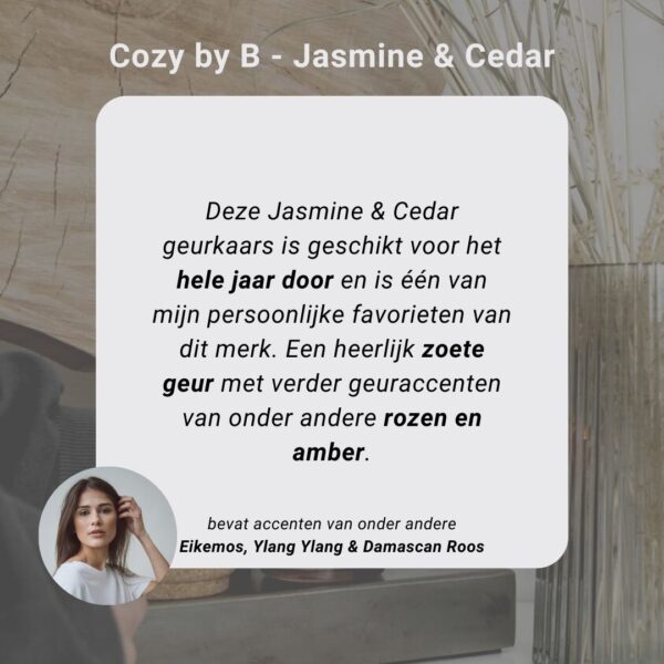 Jasmine Cedar geurkaars